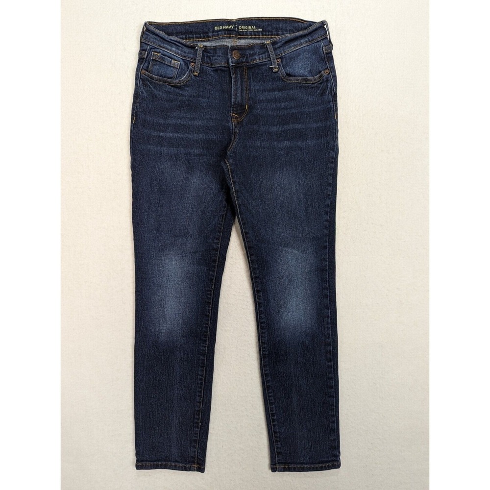 Old Navy Womens Jeans Size 6‎ Straight Mid Rise Cotton Blend Blue